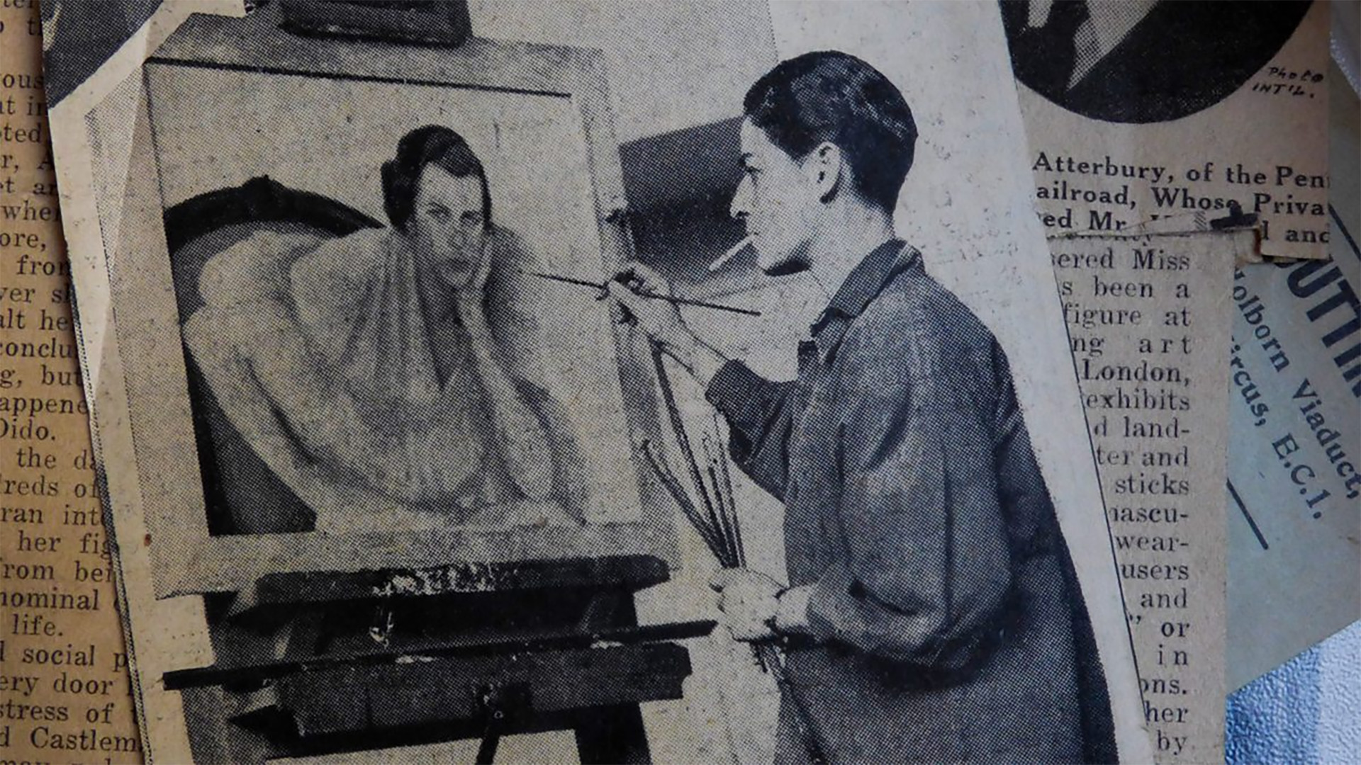 British artist Gluck in their studio