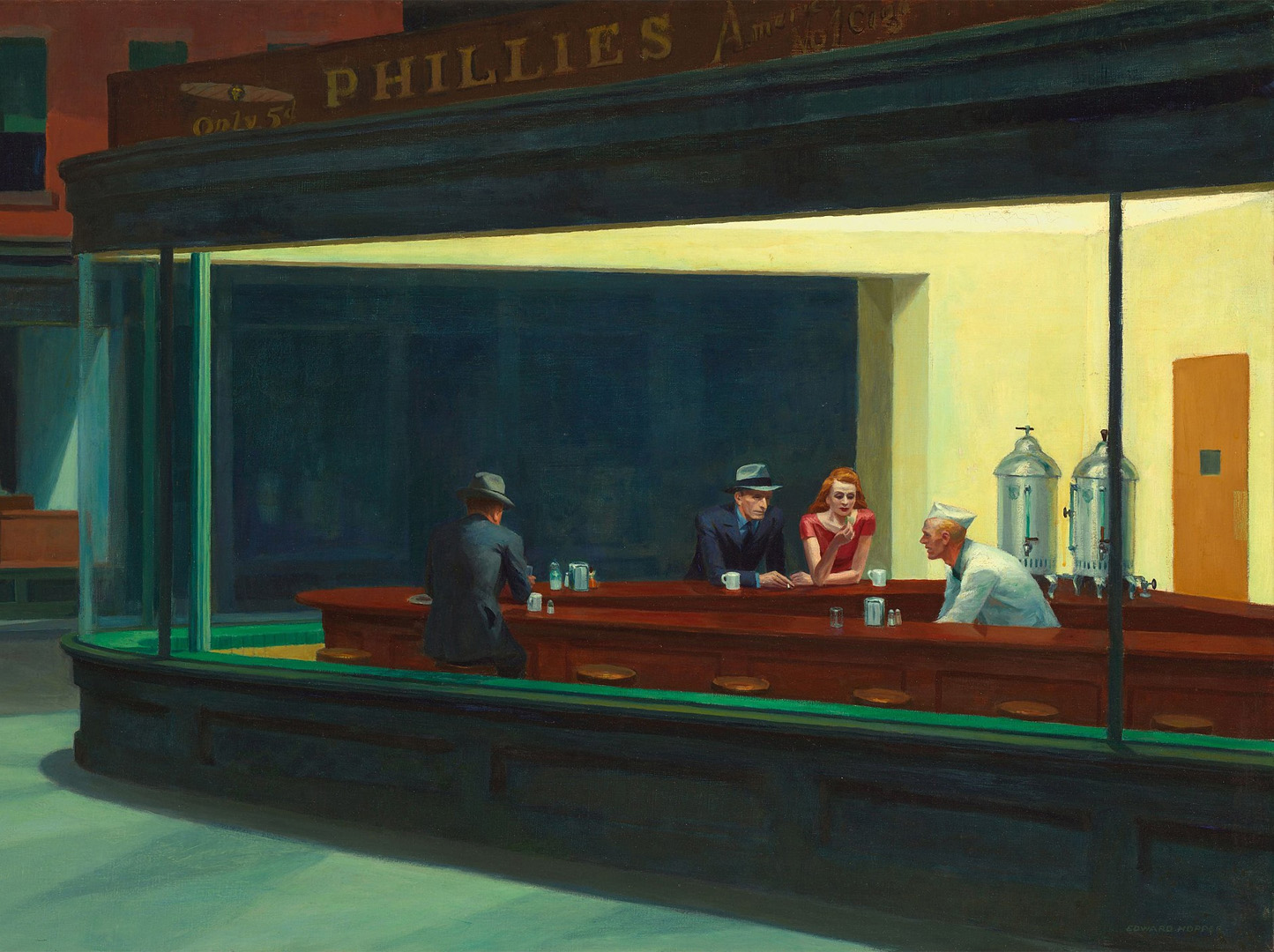 Edward Hopper, Nighthawks, 1942. Oil on canvas. Collection of the Art Institute of Chicago.