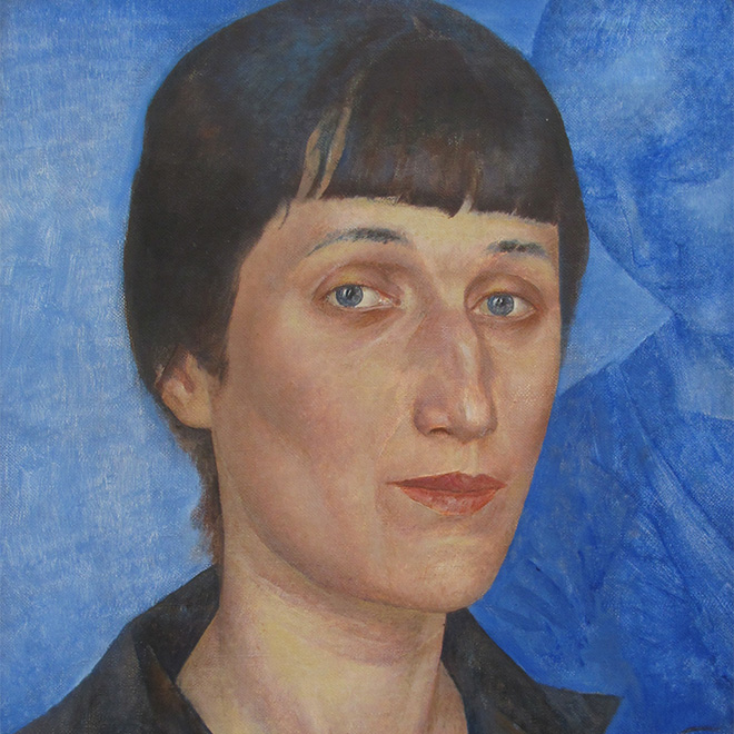 1922 portrait of Anna Akhmatova by Kuzma Petrov-Vodkin.