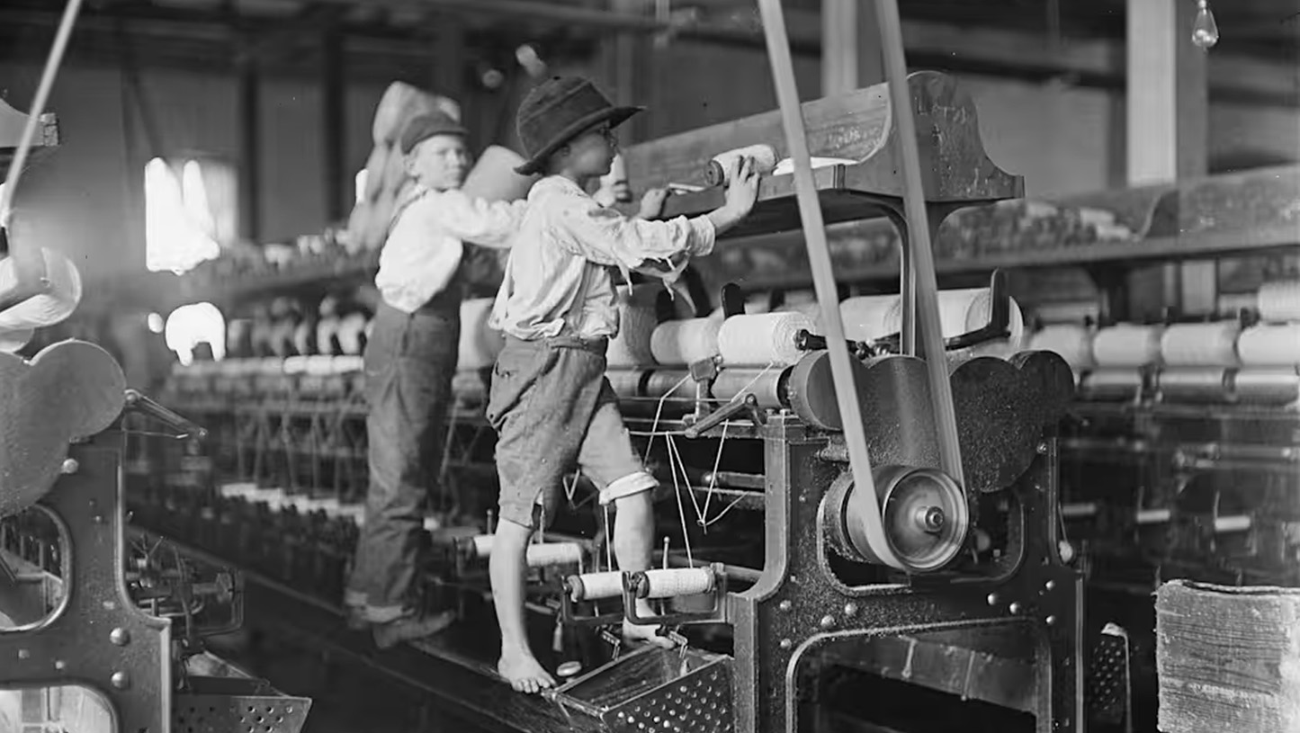 Workers at Bibb Mill in Macon, Georgia, 1909. Photograph: Lewis Hine/The U.S. National Archives