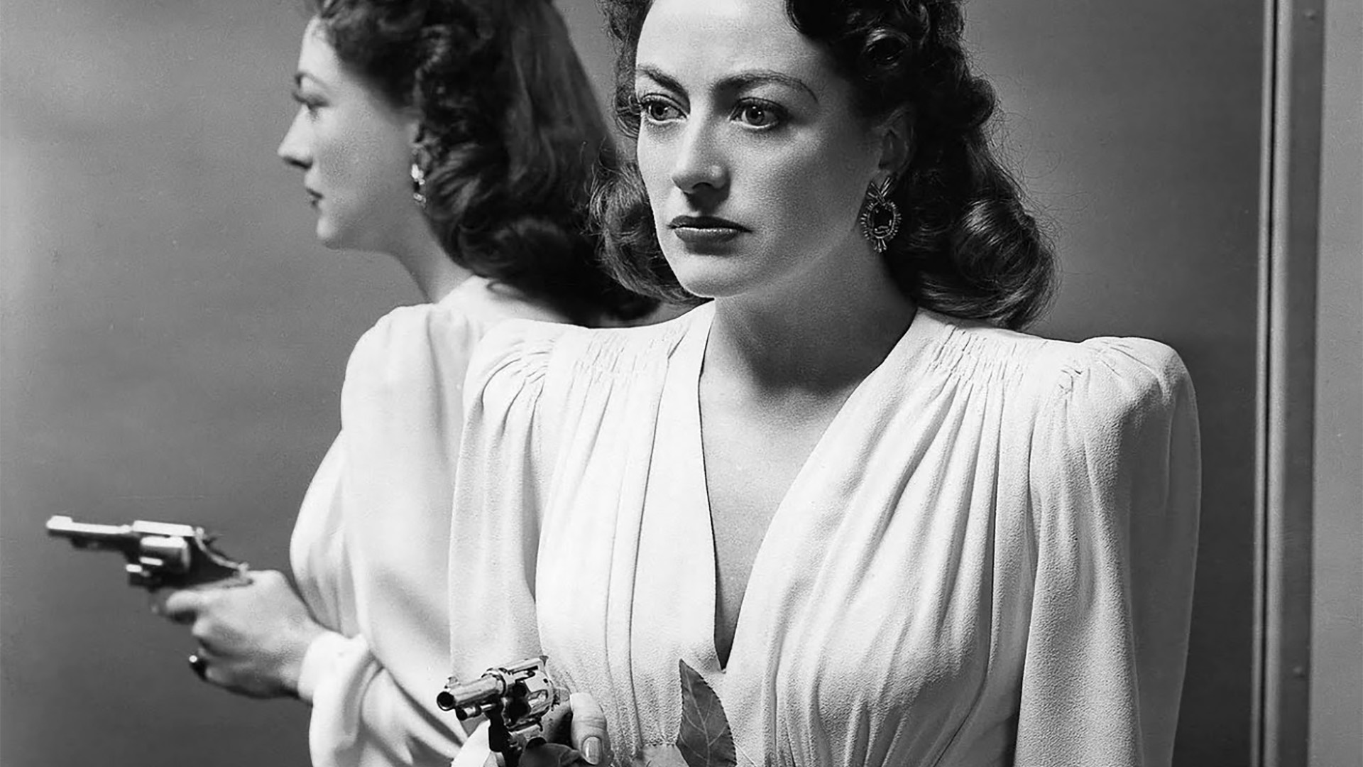 Joan Crawford in a publicity still for Mildred Pierce (1945).